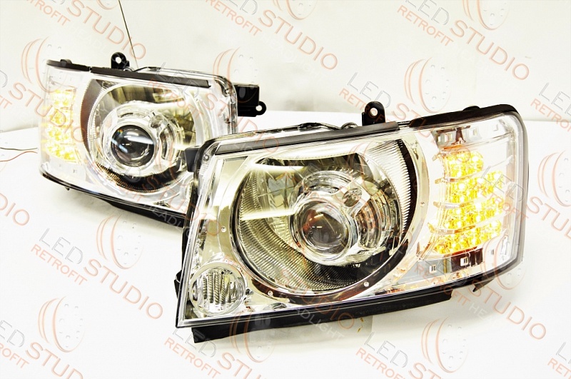 Светодиодные фары Nissan Patrol GR Y61 Bi Led